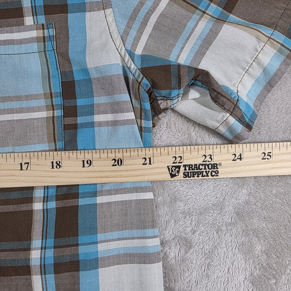 Rip Curl Men's Slim Fit Plaid Shirt Size Large Multi Color Plaid Short Sleeve - Picture 6 of 11